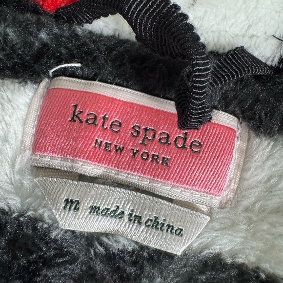 Kate Spade Striped Black and White Robe with Pink Dots Size M - Picture 6 of 9